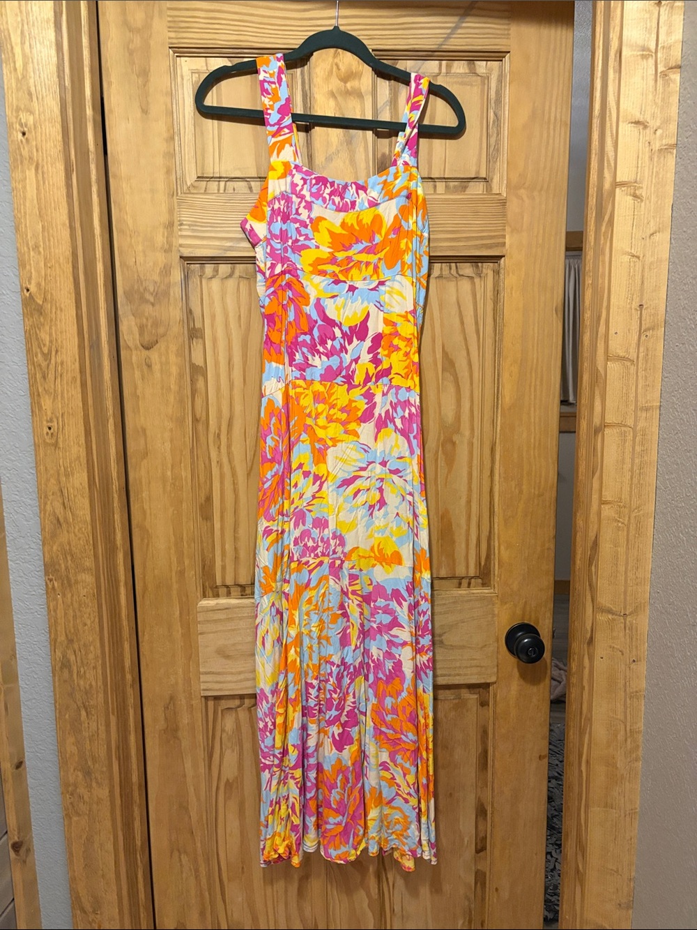 Vince Camuto Floral Maxi Dress in Pink, Yellow & White